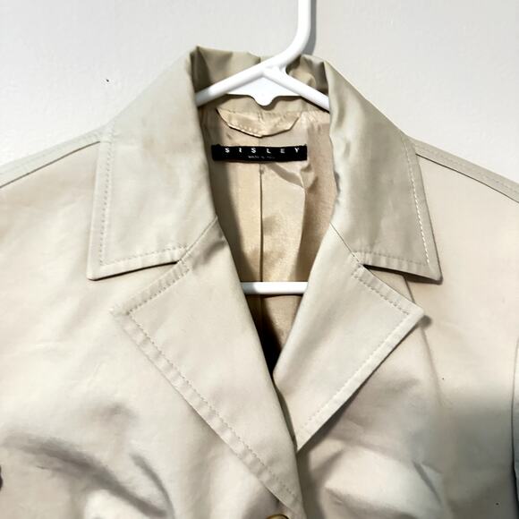 Sisley Classic Taglia Blazer Beige Size 38 - Picture 4 of 7